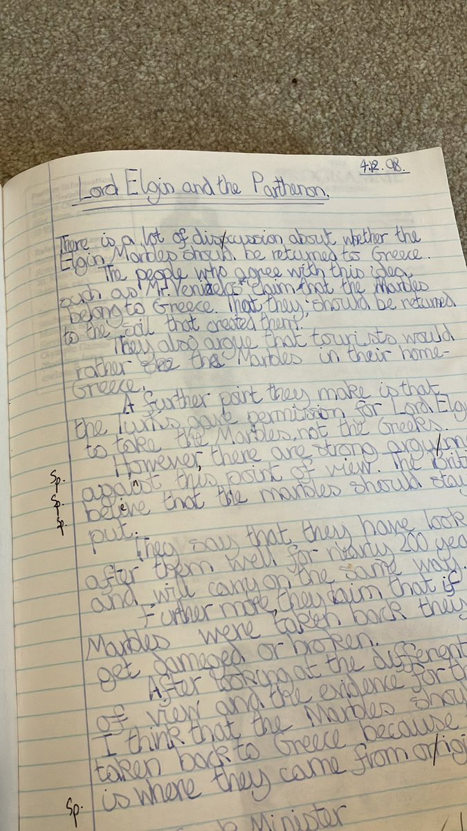 In 1998, in year 5, we were discussing returning the Parthenon marbles to Greece. We all concluded obvs they should be returned. Crazy that it still hasn’t happened. <a href="/britishmuseum/">British Museum</a>