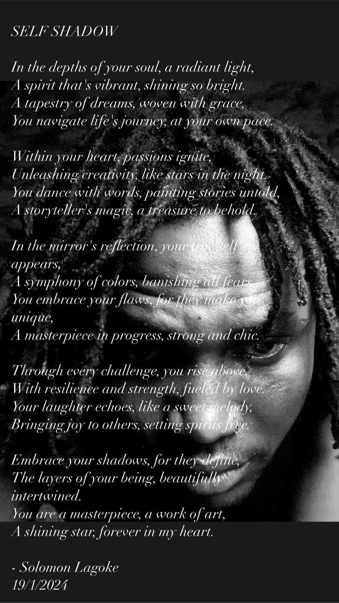 solomonlagok's tweet image. #SelfShadow #Iconic #poem