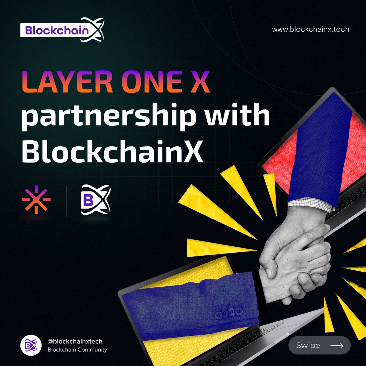 Blockchainxtech's tweet image. One of the crafty partnership that we recently worked with. Slide left to know what Layer One X is and about our co creation with them. Connect with us to curate and build better solutions!

#layeronex #blockchaintechnology #decentralizednetwork #encouraginginnovation #Innovation