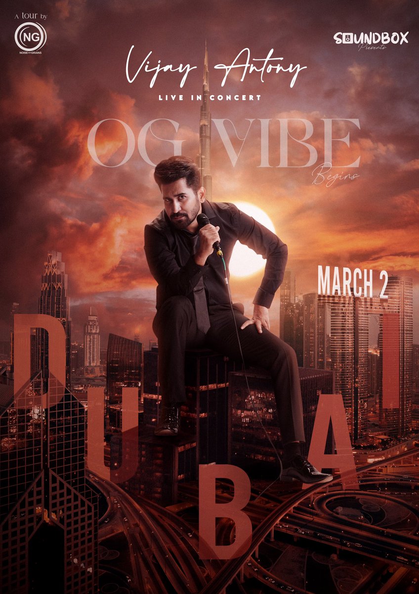 filmipedia's tweet photo. .@vijayantony is getting ready to rock Dubai 🇦🇪 March 2nd, 2024 🔥

Get ready for a concert like never before with the hit composer! 

@soundboxdxb @noiseandgrains
@iam_manojkumarv @sudeshkumarj

#VijayAntonyLive #OGVibeBegins 

https://t.co/ygJFPeGSRW