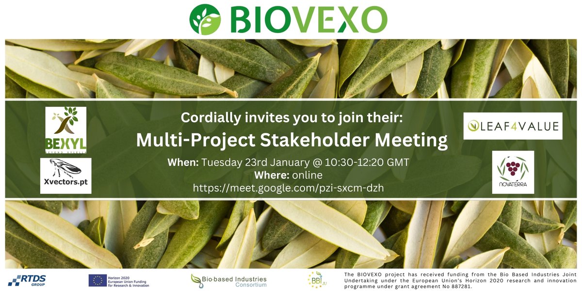 We support any initiative that fights Xylella! @iocolivenews! 🫒 @BexylP will present their project at BIOVEXO's Multi-Project Stakeholder Meeting next week. We can't wait!