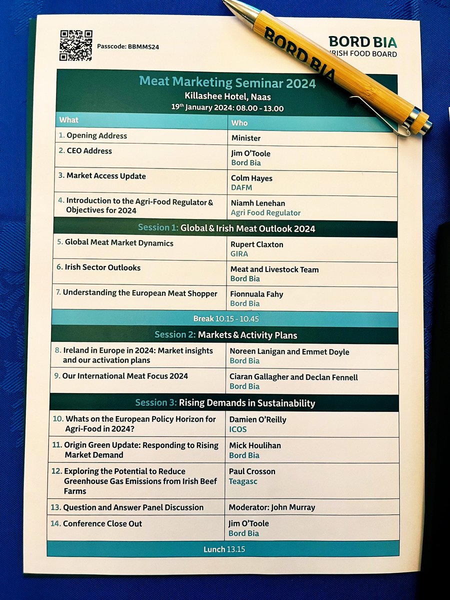 Delighted to address Irish meat industry at today’s Bord Bia 2024 Meat Marketing Seminar, sharing views on international markets China, Philippines, Malaysia, Japan and South Korea. Economic challenges a theme across markets, but longer term opportunity continues to grow.