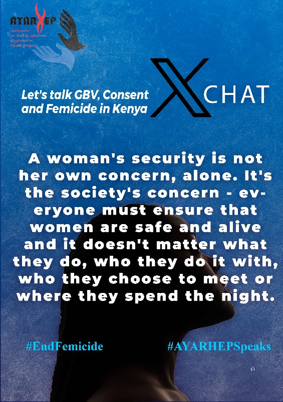 @AYARHEP_KENYA Challenge gender stereotypes that contribute to GBV. By dismantling harmful beliefs, we pave the way for a more equitable society. #ENDfemicide #AYARHEPSpeaks @AYARHEP_KENYA