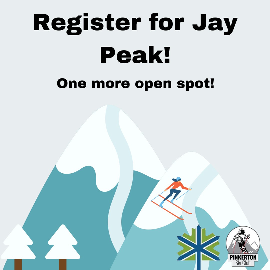 We currently have one open spot for the Jay Peak Trip in Feb.  Sign up with the link in our Bio to join!

#paskiclub #TogetherWeArePinkerton