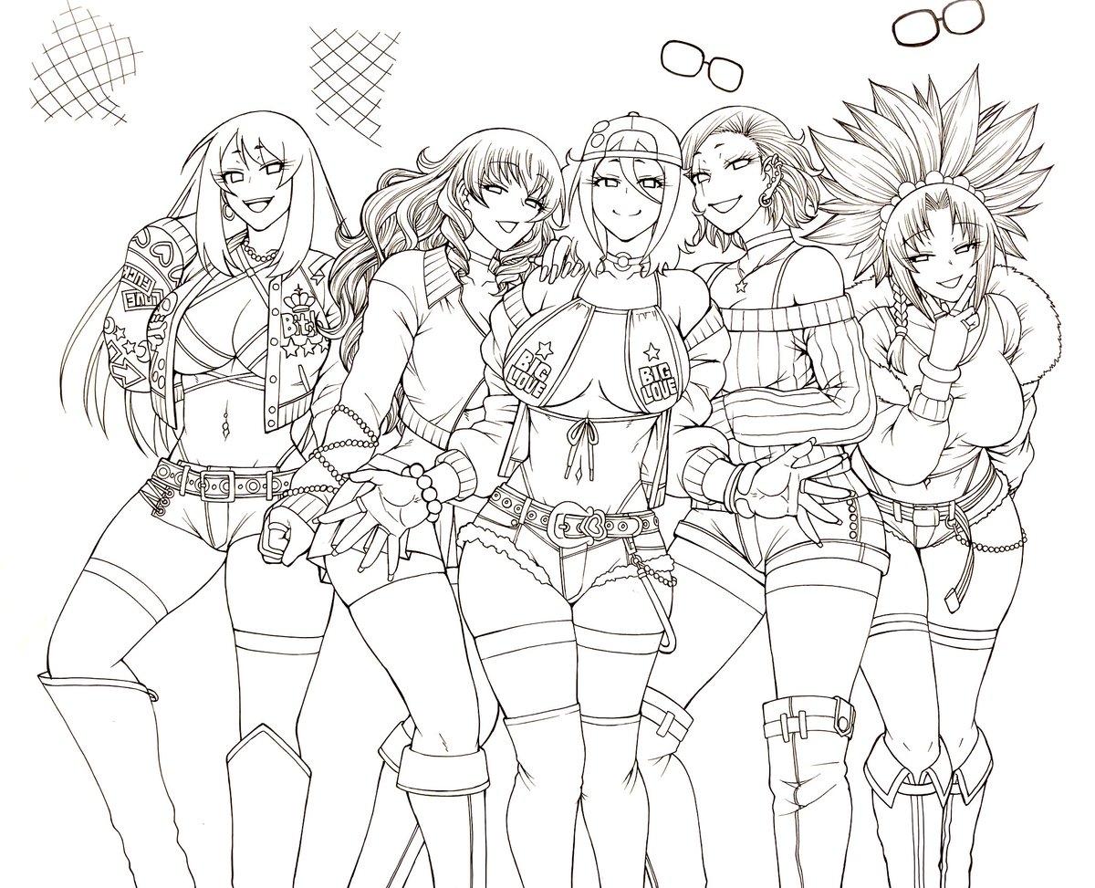 ようやく人物ペン入れできた 