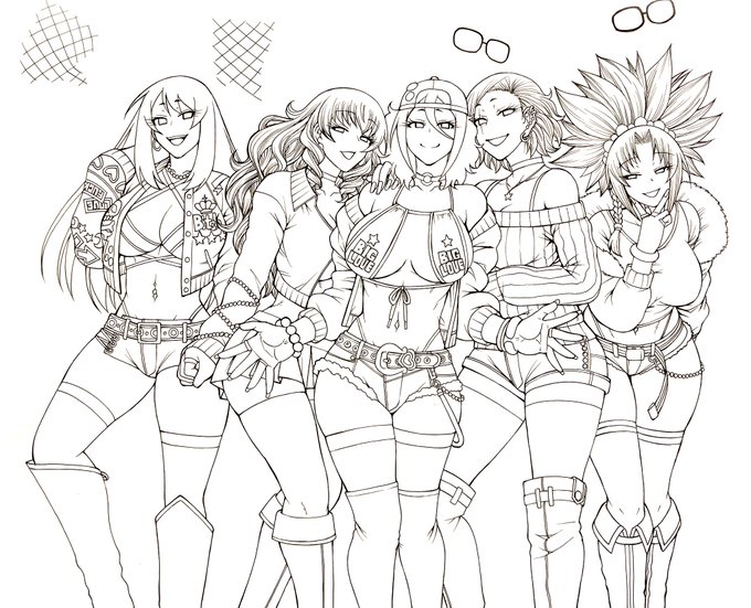 ようやく人物ペン入れできた 