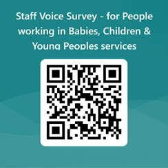 As part of the NHS England National Babies, Children &amp; Young People’s (BCYP) Retention Workstream, we are seeking the hear the voice of staff working in BCYP services to help us understand their experience at work. 5 minutes to spare? Complete here forms.office.com/e/CuPfdWrT9Y