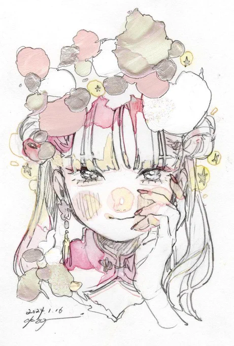 花緒(@ kao_illust )ちゃんちのヤンちゃん描かせてもらった&amp;キュートなお茶会してきたよHAPPY DAY! 