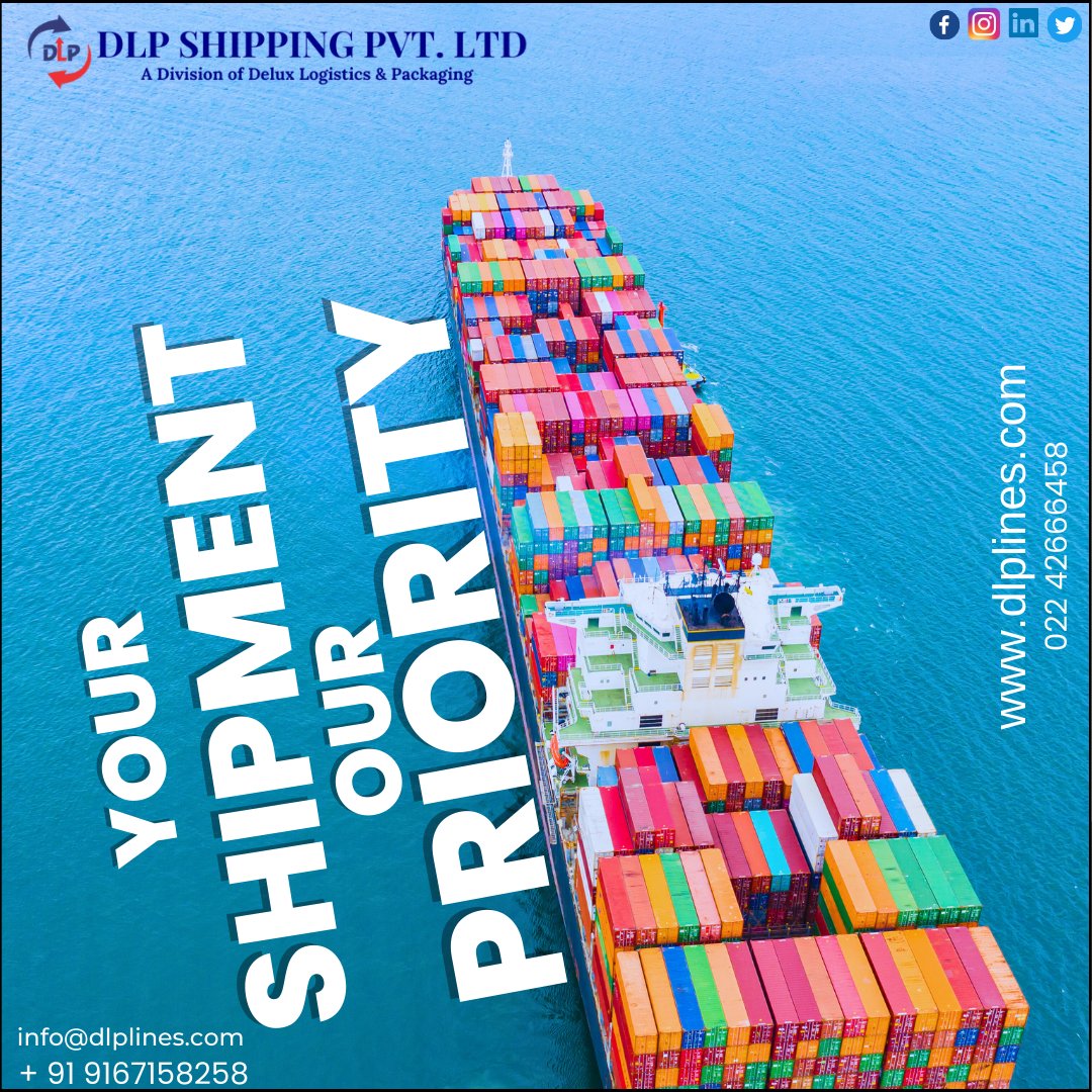 Experience the next level of shipping excellence with
DLP SHIPPING PVT. LTD.🚢✈️🚚