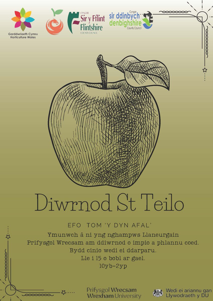 Feb 9th!

Join us for a free day of informative fun with Tom ‘The Apple Man’! 

Ymunwch â ni am ddiwrnod hwyl, llawn gwybodaeth, am ddim efo Tom ‘Y Dyn Afal