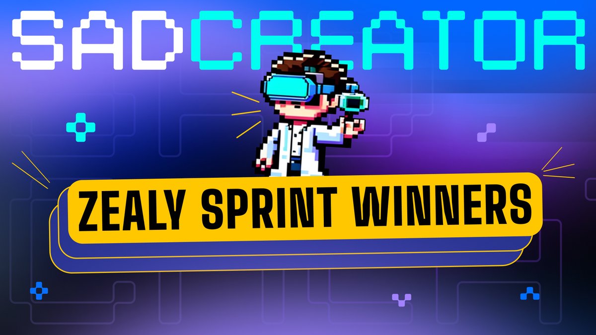 SadCreatorTalks's tweet photo. Our 17th #ZealySprint is over! 🥳 It's time for rewards! 

Drum roll, as we're going to announce our 10 lucky winners who ranked the highest on the #Zealy leaderboard:

🏆Jewel443
🏆E boy
🏆BobbyBrown
🏆Hamza301
🏆Demo
🏆Beebah
🏆BillionsNVIR
🏆Jaylz
🏆Roy222
🏆Qillin

🤑Rewards will be distributed within several days. All winners should open a ticket on Discord to provide their  BEP20 wallet address for USDT and email address as proof of identity: https://t.co/x6ZkrmRQpi

Stay tuned for our next Zealy sprint!

#airdrop #AirdropCrypto #Airdrops #Crypto #cryptocurrency