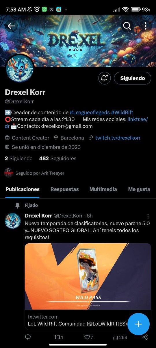 TefyArmyTae's tweet photo. @LoLWildRiftES @ArkTreayer @DrexelKorr @Tefy_FrancoWr https://t.co/6WdKWRVZL3