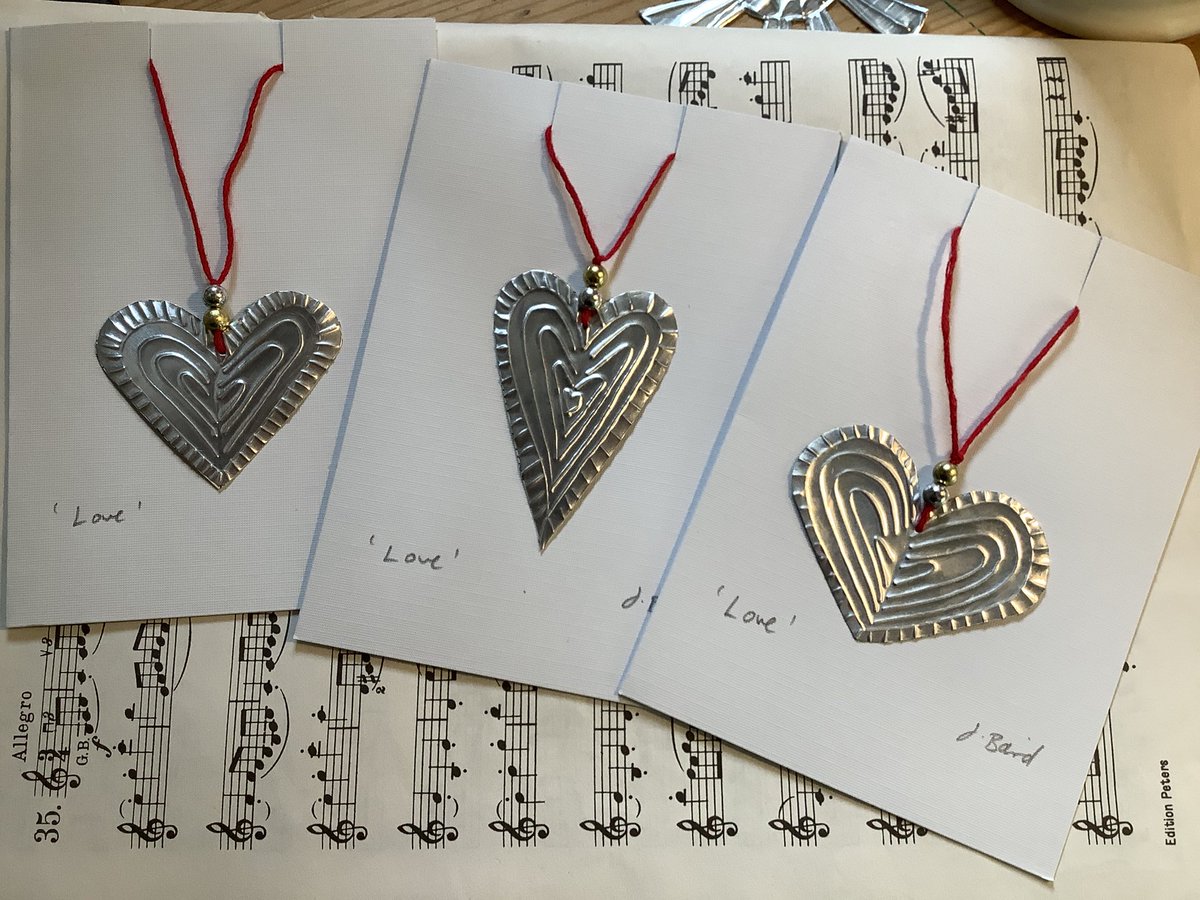 art_baird's tweet photo. Working on embossed metal today. Cute decorations. https://t.co/NJqMzQE02h