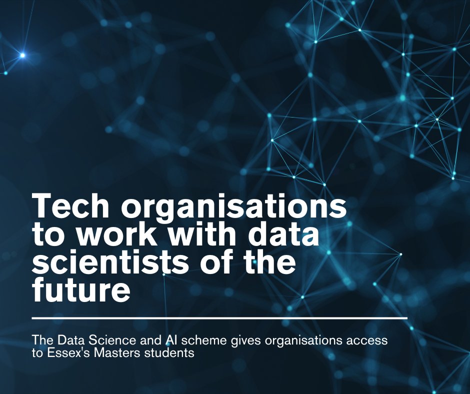 University of Essex (@uni_of_essex) on Twitter photo A new project will give tech organisations the chance to work with data science students from <a href="/uni_essex_csee/">CSEE Essex</a> and <a href="/EssexMaths/">UoE Mathematics</a>.
Organisations can apply to be part of the <a href="/BLGDataResearch/">BLGdataresearch</a> project and engage with Essex’s academic and research community.
brnw.ch/21wGeby A new project will give tech organisations the chance to work with data science students from <a href="/uni_essex_csee/">CSEE Essex</a> and <a href="/EssexMaths/">UoE Mathematics</a>.
Organisations can apply to be part of the <a href="/BLGDataResearch/">BLGdataresearch</a> project and engage with Essex’s academic and research community.
brnw.ch/21wGeby