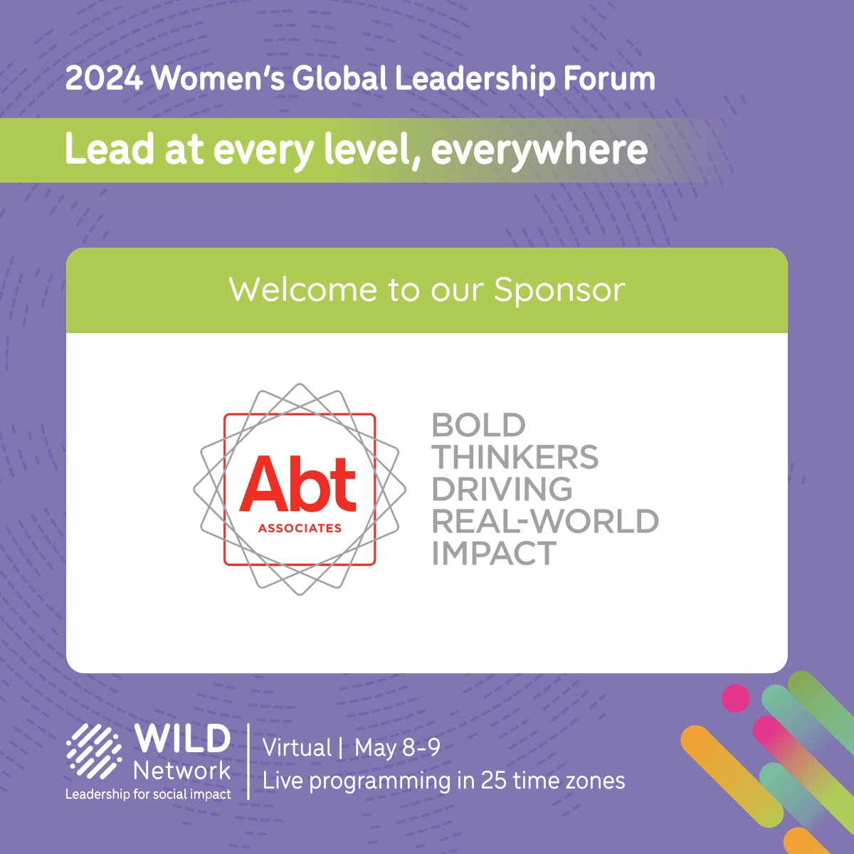 F_Macaulay's tweet image. We look forward to welcoming Abt’s company-wide delegation of 100 people from across the globe to the virtual 2024 Women’s Global Leadership Forum! 

Learn more: thewildnetwork.org/forum/partners/

@AbtAssociates #WILDLeaders #GenerationNow #InternationalDevelopment
