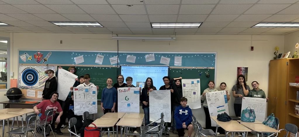 👩‍💻 Exciting news! Mrs. Faulk's AI class @River_Valley_MS has revamped the YouTube algorithm, prioritizing a new stakeholder goal. 🚀 Kudos to the talented students for their hard work, especially during FID days. Check out their proposed changes (on the sticky notes). @RVSDSuper