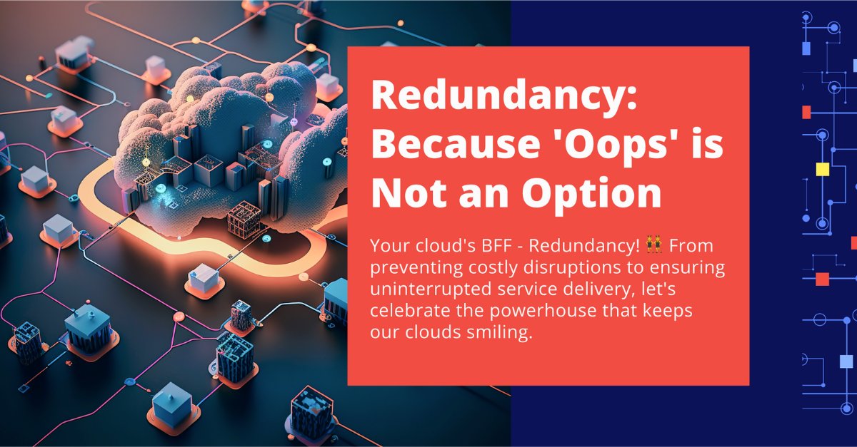 🚀 Redundancy: The Superpower of Cloud Resilience! 💡 Duplicate systems ensure uninterrupted service, minimize downtime, and keep applications running smoothly. Embrace redundancy for a disruption-free cloud journey! ☁️💻 #CloudResilience #TechSuperpower'