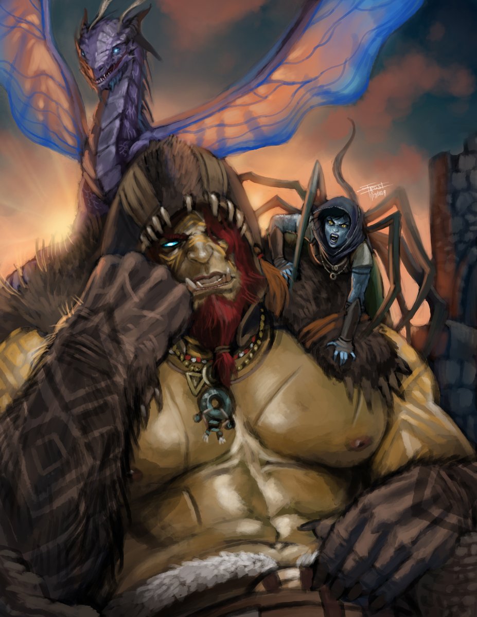 'Let the Commander rest'
Rageshaper Mythic Azata traBoreus, Aivu and Wenduag
Pathfinder: WotR fan art.