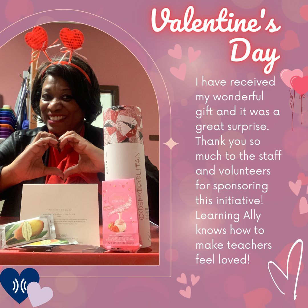 Educators! Join <a href="/Learning_Ally/">Learning Ally</a>'s Share the Love event. Sign up for a surprise Valentine from our partners to celebrate your dedication. Let's spread joy together!   Sign up now ➡️ buff.ly/3vHnIK0  Join the Community! ➡️ bit.ly/jointheedcommu…