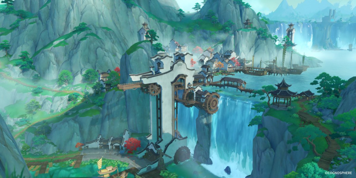 Doro44's tweet photo. I did NOT expect a new area THIS GORGEOUS im so excited to explore it 😭 https://t.co/gJaZdwEkYn