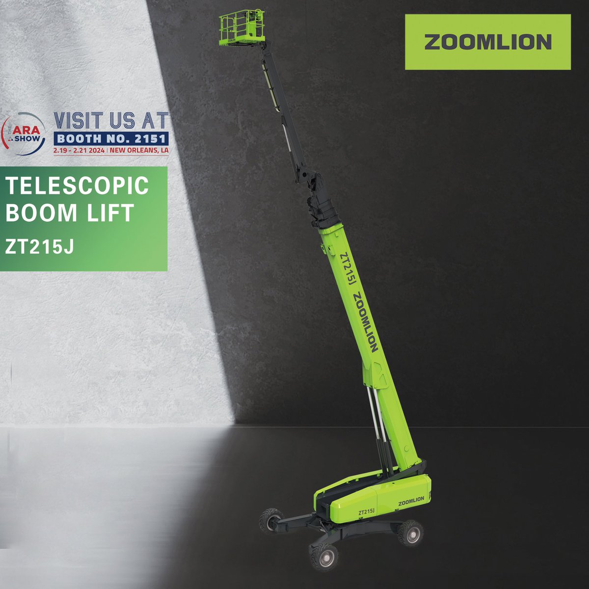 ⏰🚀 The grand unveiling is approaching! In just under a month, the #ARASHOW 2024 in New Orleans, LA, will witness our revolutionary telescopic boom lift at Booth 2151. 🏗️ #ZOOMLIONACCESS is ready to showcase avant-garde innovations that redefine reach and efficiency.