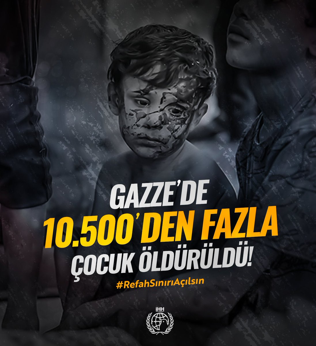 Gazze'de 10.500'den fazla çocuk öldürüldü!

#RefahSınırıAçılsın 
#OpenRafahBorder 
#افتحوا_معبر_رفح