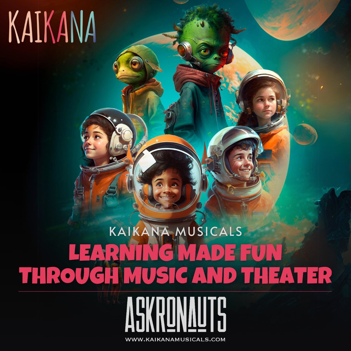 kaikanamusicals's tweet image. 🌟 Dive into a World Where Learning Meets Fun with Kaikana Musicals&apos; &apos;Askronauts&apos;! 🎶🚀 Experience the joy of discovery through the harmonious blend of music and theater.
#KaikanaCreativity
#MusicalLearning
#TheaterEducation
#FamilyFunTimes