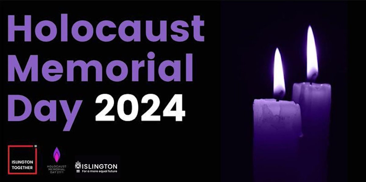 Come to our #HolocaustMemorialDay commemoration event next Friday, 26 January from 9.30am-12.15pm at @Islington_AH to hear stories of historical atrocities and come together to learn, share and remember @HMD_UK Book tickets: orlo.uk/3lyYf #HMD2024 #IslingtonTogether