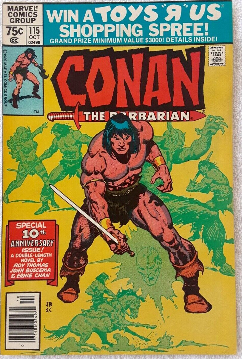 #ConanTheBarbarian #JohnBuscema #RoyThomas #ErnieChan
My copy of the epic CONAN THE BARBARIAN #115!  I actually have 5 copies of this issue, including the original copy that I bought off the rack back in the day! One of my favorite CONAN comics!