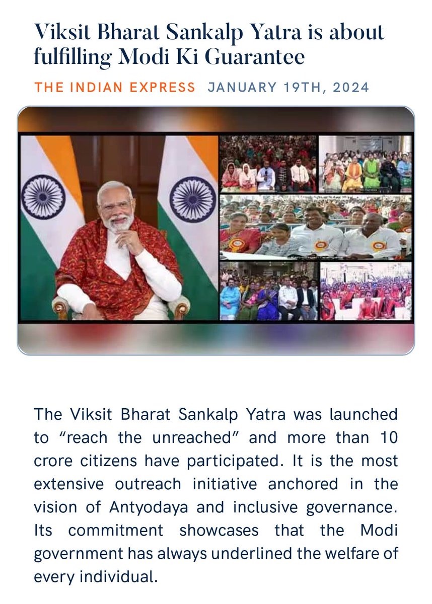 DharmvirRateria's tweet photo. Viksit Bharat Sankalp Yatra is about fulfilling Modi Ki Guarantee
https://t.co/SaT8F9FMHm via NaMo App https://t.co/CJ0AxSkLro