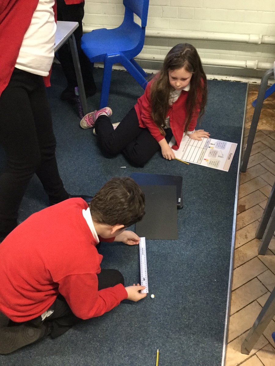 Testing to see if a marble will roll further if the incline of the slope is steeper and why? <a href="/HaxbyRoad/">Haxby Road Academy</a>