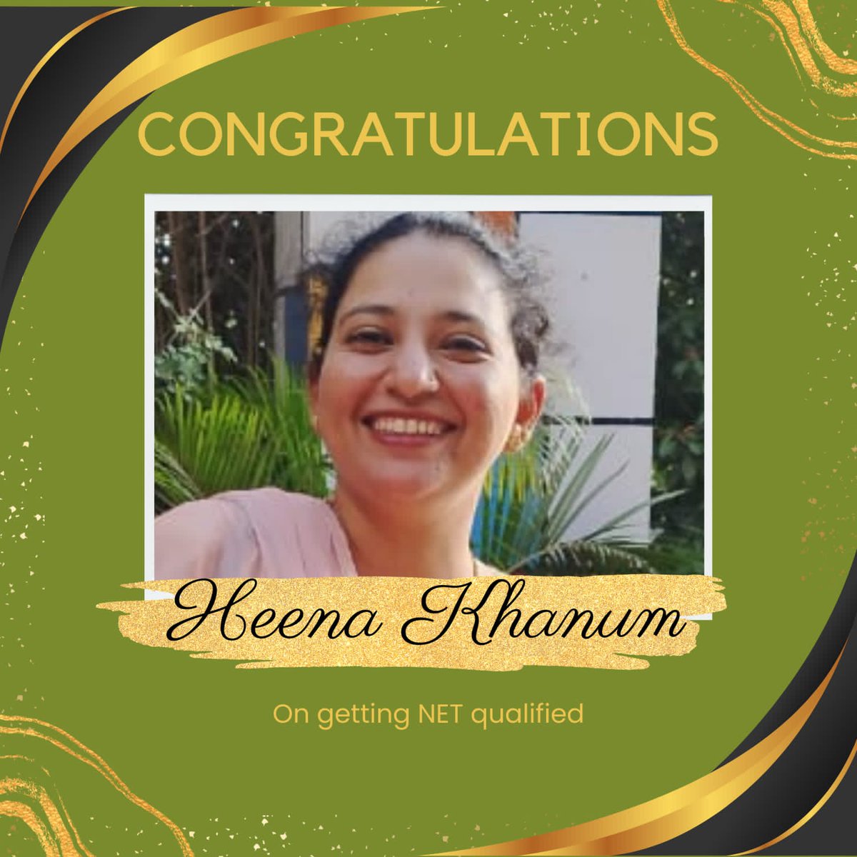 aifd_interior's tweet photo. #Congratulations Heena Ma'am of Army Institute of Fashion and Design for acing your #ugcnetresult #featherinyourcap #keepupthegoodwork #admissions @aifd_interior #kudos #fashion #bestdesigninstitute https://t.co/mrf6Sn8sKa