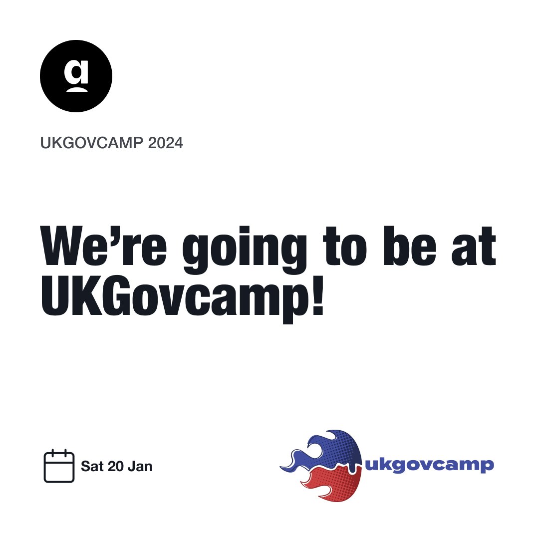 It’s almost time for @UKGovCamp! We’re so excited to be sponsoring as well as attending this year’s unconference of 500 UK public servants and supporters discussing how to make government work better.💪 Want to know more? Read here: ukgovcamp.com/2023/10/11/ukg…