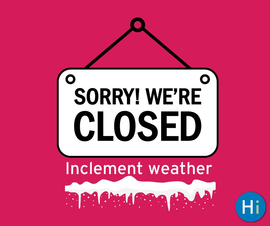 Due to inclement weather, all HCLS branches are closed on Friday, January 19.