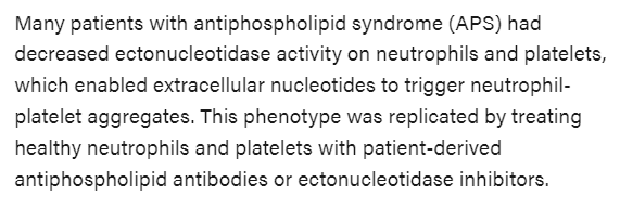 jasonsknight's tweet photo. 🩸🔥👀
A new paper by @NaveenKumar_SK_ in our group!
@RayZuoMD @BloodJournal
Low ectonucleotidase activity and increased neutrophil-platelet aggregates in patients with antiphospholipid syndrome
https://t.co/d9QJZZkWB5 https://t.co/SMg6YQJbrp