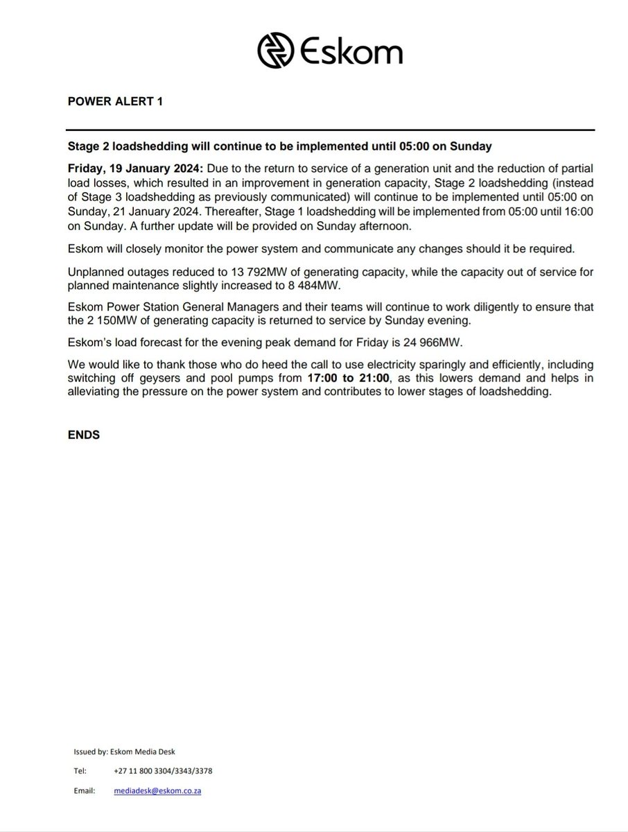 Eskom Hld SOC Ltd tweet media