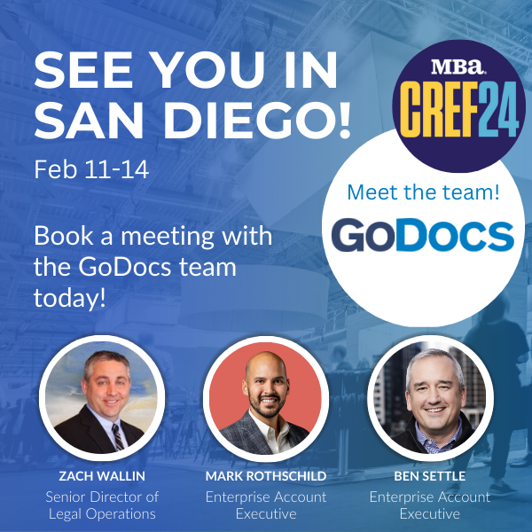 1GoDocs's tweet image. 📢 The GoDocs team is headed to the MBA CREF24 conference in San Diego next month! 

🌐 Book a meeting with our team today! godocs.com/mba-cref24-mee…

#MBACREF24 #LoanClosing #Automation #CommercialRealEstate #CommercialLending #Banking #Innovation #MBAConference #Networking