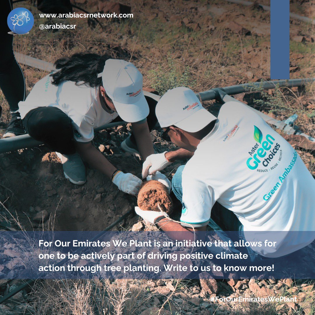 ArabiaCSR's tweet photo. Supporting the local ecosystem's health and stability, planting trees contributes to improved water quality, community health, and more! Come together as an entity and make a difference today. Write to campaigns@eeg.ae for more!
#FOEWP #TreePlanting #ACSRN #EEG https://t.co/uXOeddwTtl