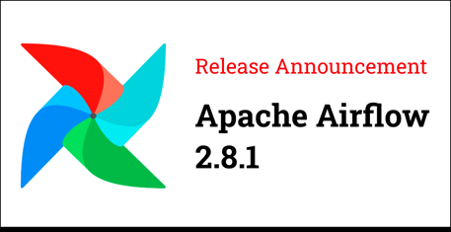 We've just released Apache Airflow 2.8.1 🎉 📦 PyPI: pypi.org/project/apache… 📚 Docs: airflow.apache.org/docs/apache-ai… 🛠 Release Notes: airflow.apache.org/docs/apache-ai… 🐳 Docker Image: 'docker pull apache/airflow:2.8.1' Thanks to all the contributors who made this possible.