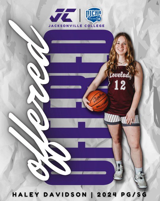 davidsonhaley04's tweet photo. After a great visit and conversation with Coach Grey I am thankful to receive an offer to play @JC_JaguarWBB ! https://t.co/eIO17rOj2v
