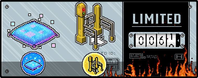habboonpw's tweet photo. 💵 WEEKLY RARE DROP! 💵

Our first weekly rares of 2024 have officially dropped in the catalogue! Make sure to check them out and buy them before they're gone next week! 

The Trippy Pillow has LTD functionality, while the Yellow One Way Gate remains standard. https://t.co/bsIALLTra8