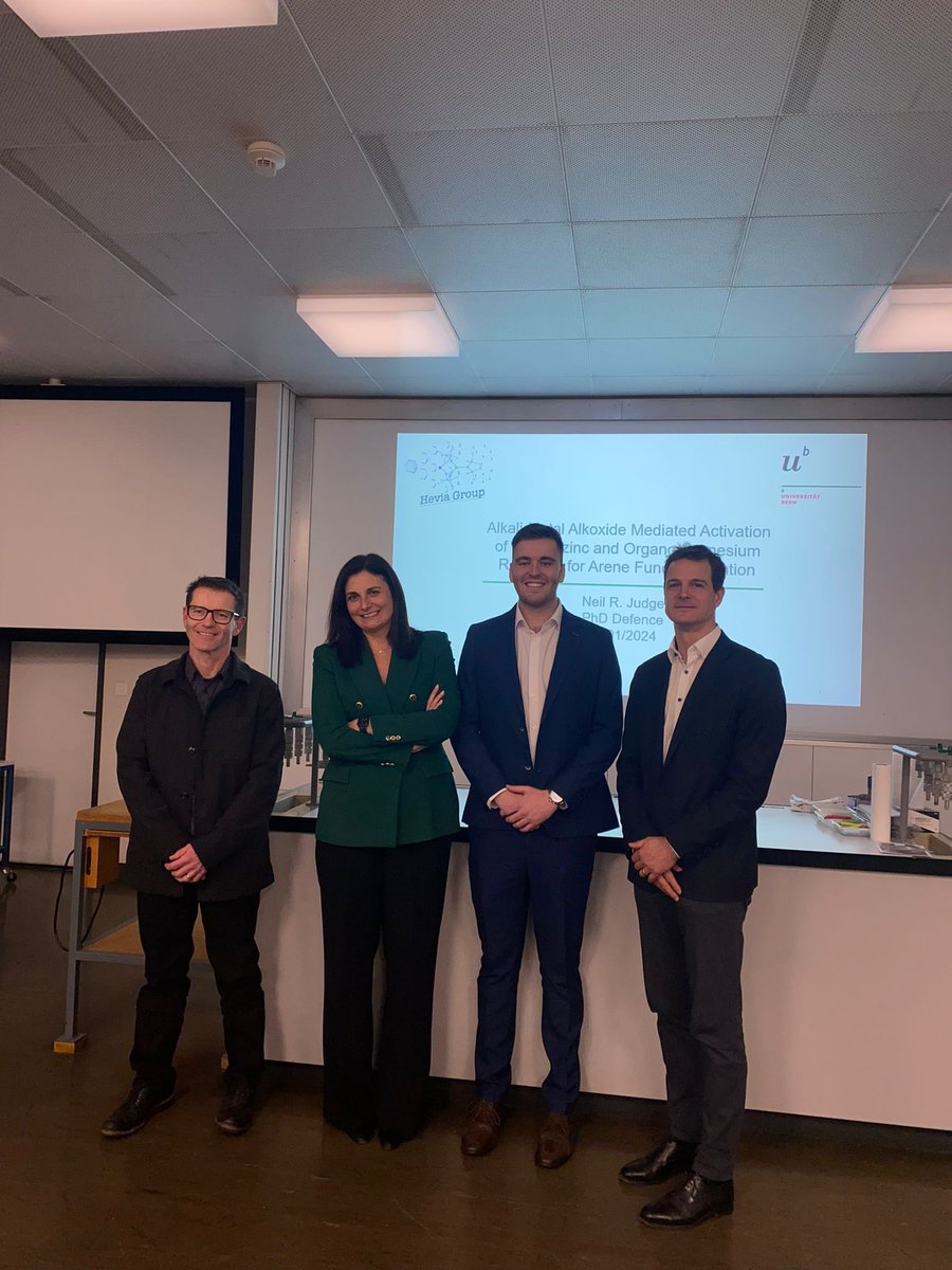 EvaHeviaGroup's tweet photo. Very proud of our @NeilJudge1 for a stellar performance on the defence of his #PhD @DCBPunibern The #scottish 🏴󠁧󠁢󠁳󠁣󠁴󠁿 party afterwards will go down in the history books! Thanks so much @albrecht_lab and Mike Hill @BathChem for taking part on the examination https://t.co/bfROdVUAfJ