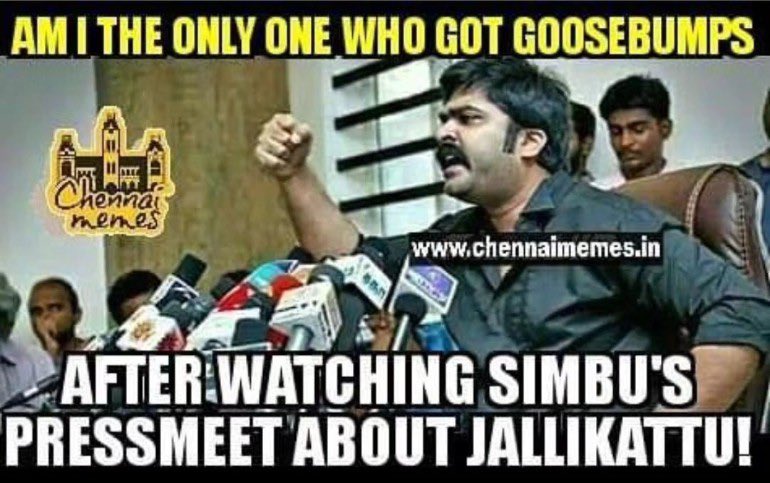 hariharangaj's tweet photo. This was how everyone reacted after #SilambarasanTR press meet supporting jallikattu and opposing PETA. Using bits and pieces of the interview with a ulterior motive to defame is insane. Indeed it has given a good publicity. Good going. Better luck next time. https://t.co/1w7eeBO32M