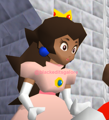 blackeditsglr's tweet photo. "Mario!" Princess Peach 64! I love low poly Peach! #princesspeach #blackprincesspeach #blackedit #blackgamingedit #mario64 #supermario64 #blkedit https://t.co/9ILc6sppWW