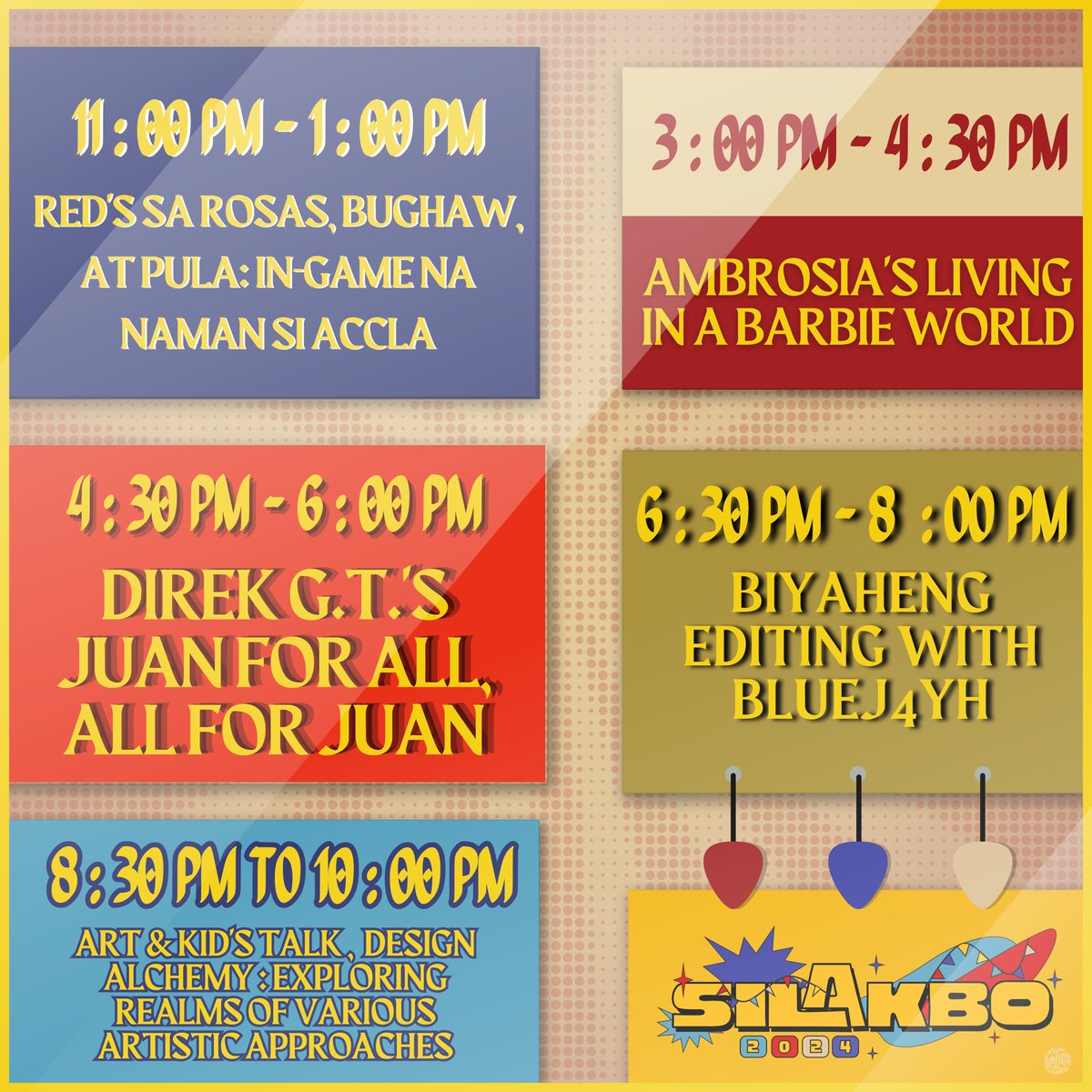 ‌
    
    𓇢𓆸 SILAKBO 2024: PIYESTANG PINOY

     Ano nga ba ang mga dapat abangan para
     sa magaganap na seminar bukas ng hapon? ༄

     #AngPagsibolNgNakaraan
     #MulingPagAlab #Silakbo2024

‌