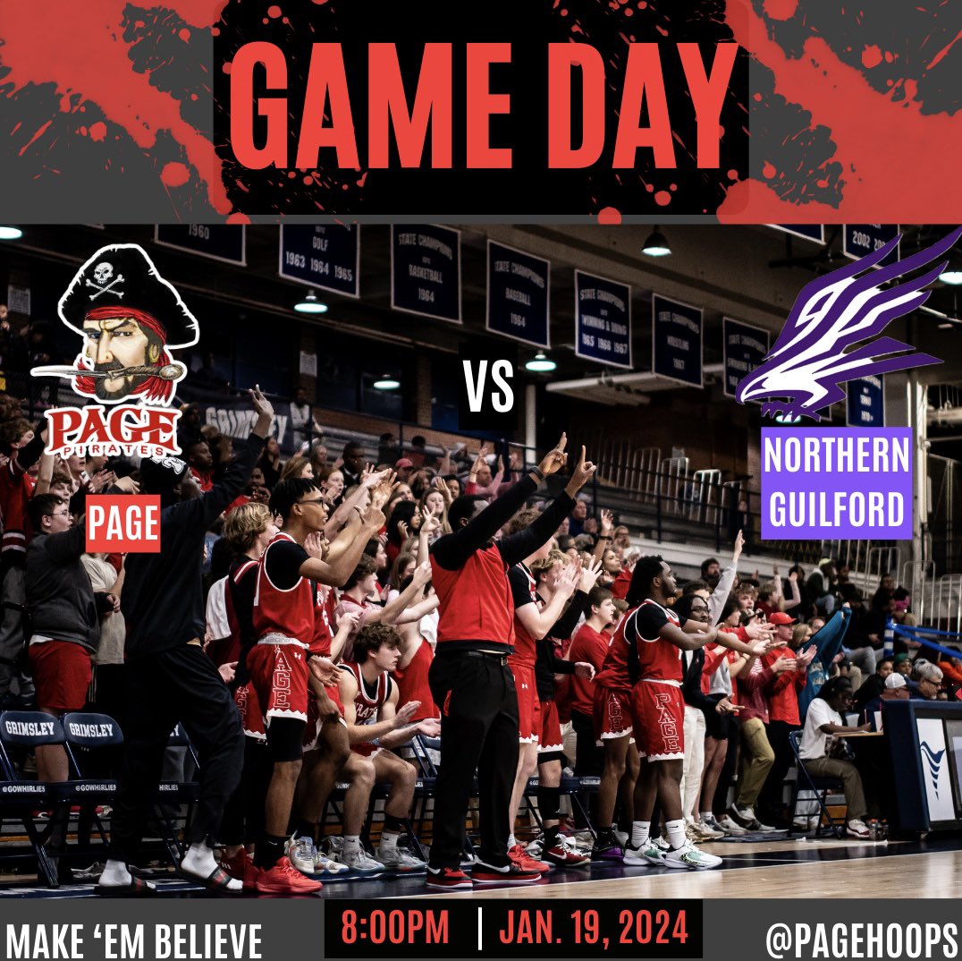 PiratesMBB's tweet image. Bounce back game for your Pirates Varsity Men’s Basketball Team!! Let’s #PackTheMac as we take on a good conference opponent in Northern Guilford tonight at 8PM at home!
#Together
#MakeEmBelieve