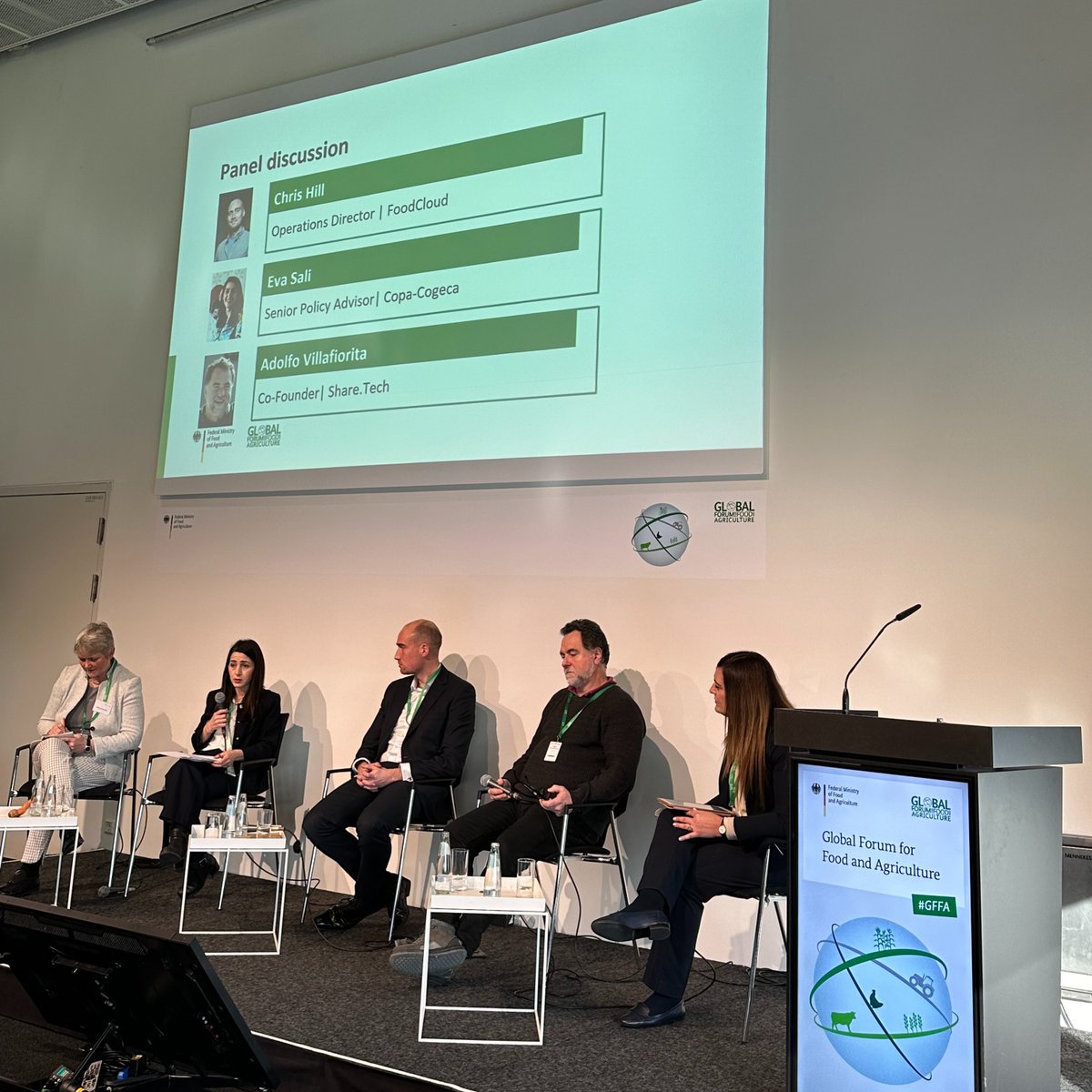 FoodCloud's tweet photo. Our Operations Director Chris Hill speaking at the panel discussion “From farm to food donation. How to maximise the potential of preventing harvest losses to ensure food security” at today’s @EuroFoodBanks event in Berlin. #WeareFEBA https://t.co/Z3xsuc72Z5