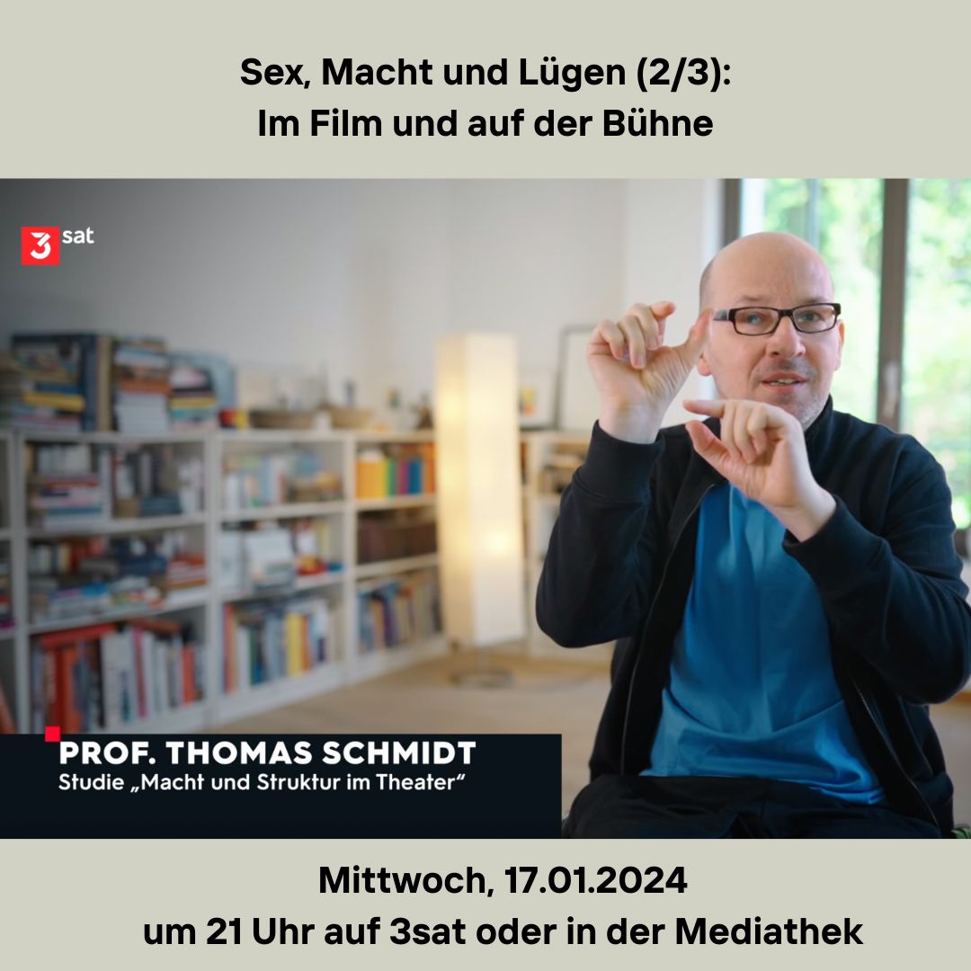 Sex, Macht und Lügen auf der Bühne.
Documentation about Weinstein, Wedel and co. at 3sat.

3sat.de/gesellschaft/p…