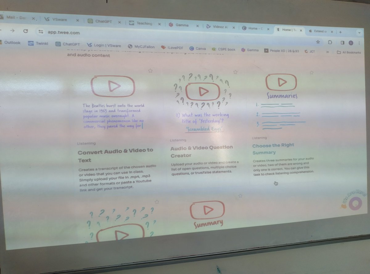 Community of Practice delivered by Daniela on the use of AI methods in the classroom. #teachersteachingteachers #workinglunch #sharingknowledge #twee #gamma #cop