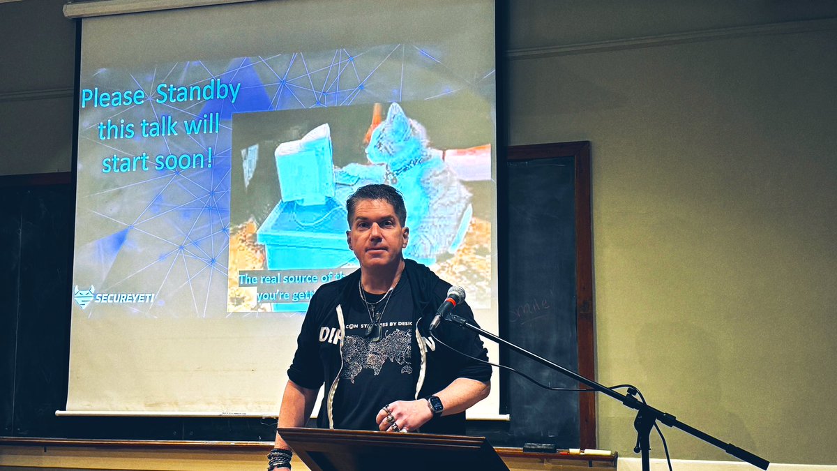jaysonstreet's tweet photo. Thanks again to @dcg207, Ben &amp; everyone who came out to hear me rant. 😊

Starting the year speaking at a @defcongroups meetup was the best way to start my 20th anniversary year of going to @defcon 
Thank you my tribe for letting me be here! 💜🤗💜 https://t.co/iva550bqq0